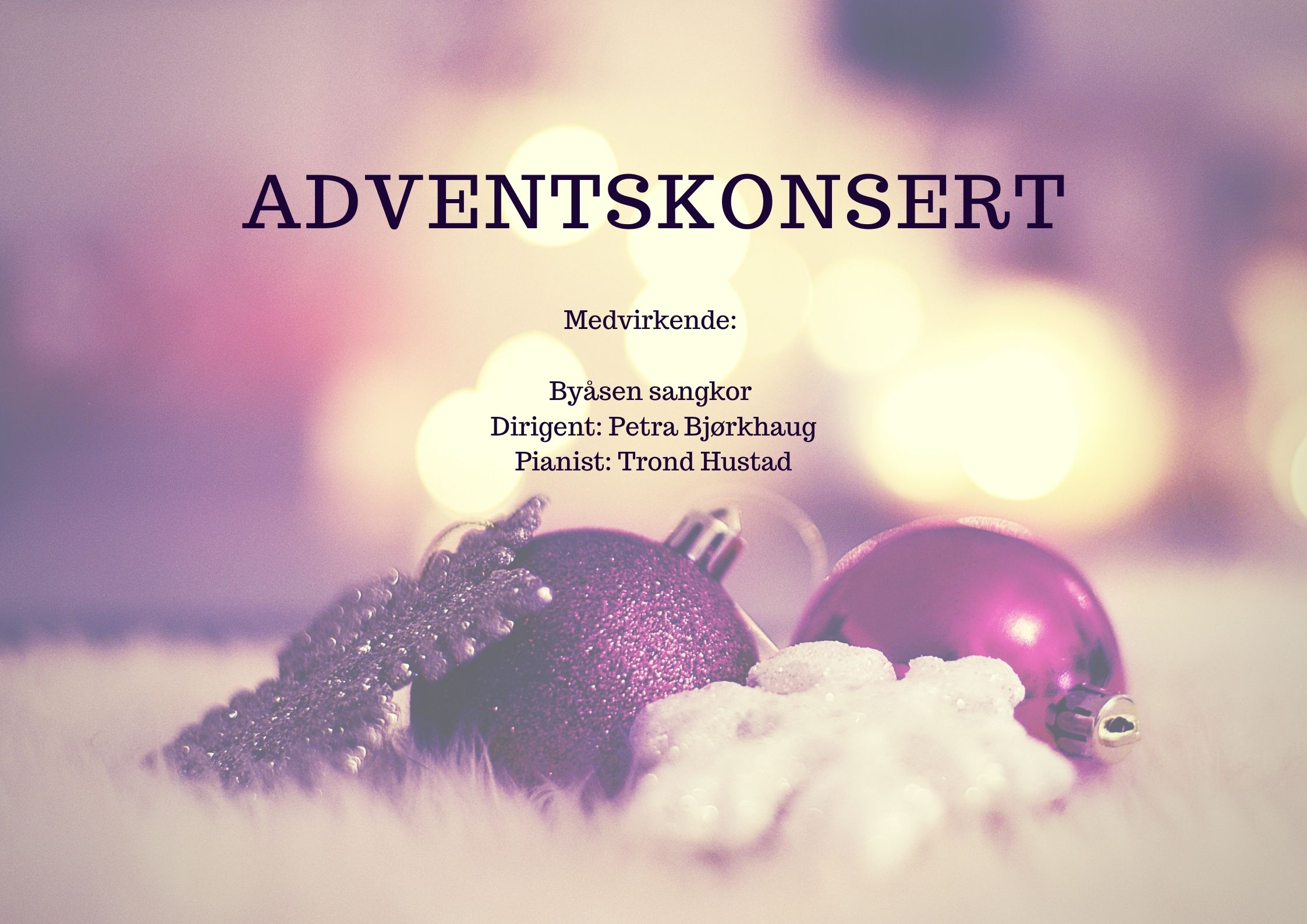 plakat for adventskonsert