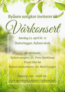 Plakat vårkonsert Byåsen sangkor