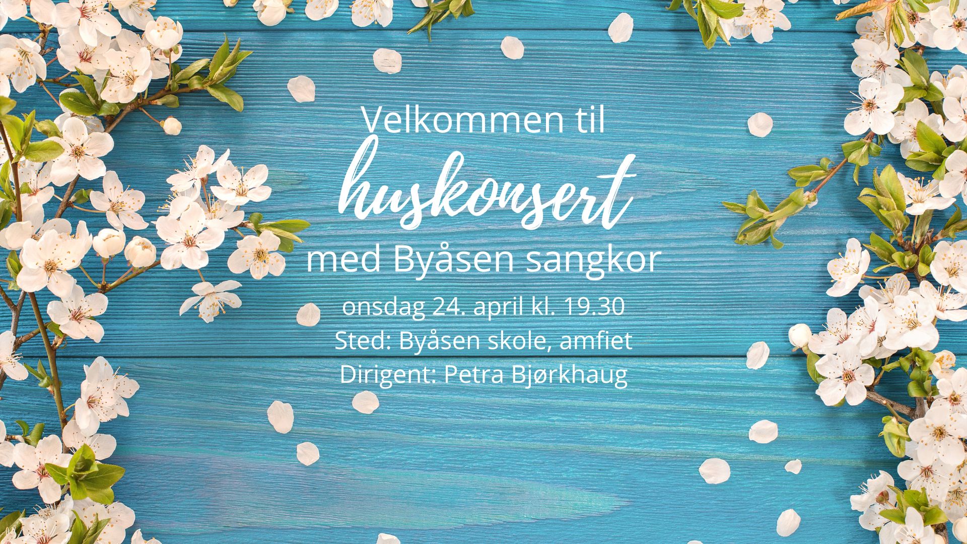 Velkommen til huskonsert 24. april!